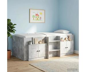 Storage Cabinet for Loft Bed 2pcs Concrete Grey Engineered Wood 66x35x48cm Kids