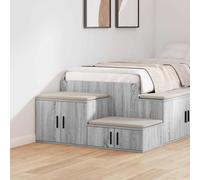 Storage Cabinet Grey Sonoma 127x41x40cm Engineered Wood Modern Sideboard & Doors