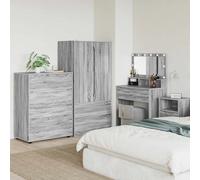 Storage Cabinet Grey Sonoma 80x48x105 cm Engineered Wood 4 Drawers Height Adjust