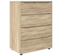 Storage Cabinet Height Adjustable with Drawer Engineered Wood Home vidaXL