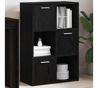 vidaXL Storage Cabinet Black 60x29.5x90 cm Engineered Wood UK HOT