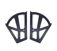Storage Cabinet Hinges 1 Pair Shoe Cabinet Flip Frame Plastic Two-Layer Turing Rack Replacement Fittings for Shoes Rack, Shelf, Cabinet (Black)