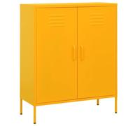 Vidaxl Storage Cabinet Mustard Yellow 80X35X101.5 Cm Steel