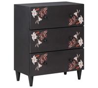 Storage Cabinet Multicolour Solid Mango Wood 60 x 33.5 x 75 cm Floral Brass XL [EEK: Yes]