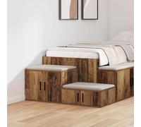 Storage Cabinet Old wood 103x41x40cm Engineered Wood Rustic Sideboard with Doors