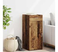 Storage Cabinet Old wood 40x42.5x93cm EngineeredWood 1 Drawer Reversible Door UK