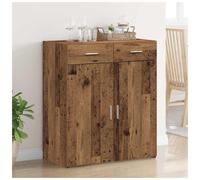 Storage Cabinet Old wood 80x42.5x93.5cm Engineered wood 2-door drawer with shelf