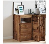 Storage cabinet Old wood engineered wood 40x50x76 cm compact 3 drawers 1 shelf [EEK: Yes]