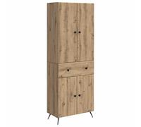 Storage cabinet set Artisan oak 4-door 4-shelf 1-drawer modular storage for home