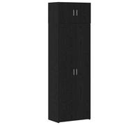 vidaXL Storage Cabinet 3 pcs Black Oak, Black