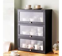 Storage Cabinet Sideboard Bookshelf Multi-layered Storage with Large Capacity Display Case for Kitchen Dining Room Living Room