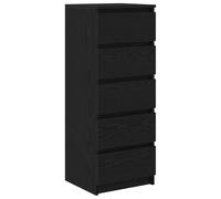Vidaxl Sideboard With Drawers Black Oak 37.5X35X99 Cm Engineered Wood