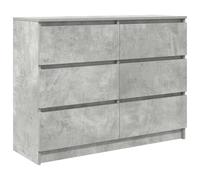 vidaXL Sideboard Concrete Grey 100x35x76 cm Engineered Wood