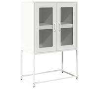 vidaXL Highboard White 68x39x107 cm Steel, White