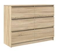 vidaXL Sideboard Sonoma Oak 100x35x76 cm Engineered Wood