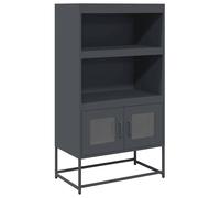 vidaXL Highboard Anthracite 68x39x123 cm Steel - Black, Black