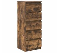 vidaXL Sideboard with Drawers Smoked Oak 37.5x35x99 cm Engineered Wood, Brown