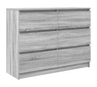 vidaXL Sideboard Grey Sonoma 100x35x76 cm Engineered Wood storage cabinet