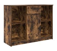 vidaXL Sideboard with Drawer Smoked Oak 101x35x76 cm Engineered Wood
