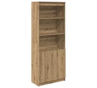 vidaXL Highboard Cabinet - Sonoma Oak - Engineered Wood - 70x35x180 cm - Modern Storage for Living Room/Bedroom/Kitchen