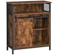 Storage Cabinet Sideboard with Sliding Barn Door Open Compartment Adjustable