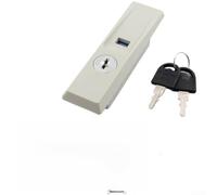 Storage Cabinet Sliding Door Lock for File Cupboard, ABS Lock with Red Blue Switch, Zinc Alloy Core, Black Finish(E)