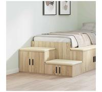 Storage Cabinet Sonoma Oak 127 x 41 x 40 cm Engineered Wood 2-Shelf ModernFit