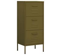 Vidaxl Storage Cabinet Olive Green 42.5X35X101.5 Cm Steel