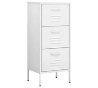 Vidaxl Storage Cabinet White 42.5X35X101.5 Cm Steel