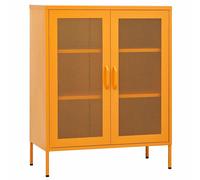 Vidaxl Storage Cabinet Mustard Yellow 80X35X101.5 Cm Steel
