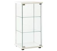 Storage Cabinet Tempered Glass Black/White Bookcase Indoor 163 cm/86 cm vidaXL
