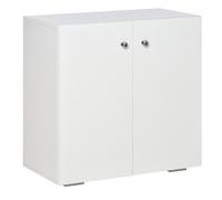 Freestanding Sideboard Cabinet with 2-Shelves Wooden White