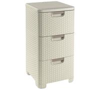 Storage Cabinet with 3 Drawers Curver Style 3 Colors Drawer Tower 3x13.5l
