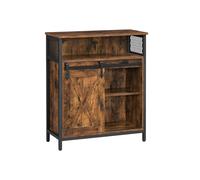 Storage Cabinet with Sliding Barn Door, Rustic Brown