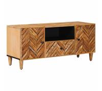 vidaXL Storage Cabinets Brown 105 x 33.5 x 46 cm Solid Mango Wood, Elegant Media