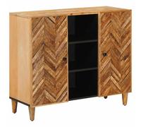 Storage Cabinets Brown 90 X 33.5 X 75 Cm Solid Mango Wood