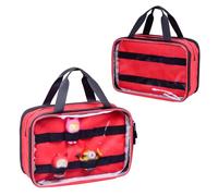 Storage Carrying Bag for Tonies Characters, Travel Case for Tonie Figures, Up to 34 Pieces (Black/Red, Large)