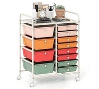 Storage Cart Black Multi-Purpose Utility Cart With 2-Size Drawer