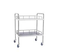 Storage Cart with 3 Layers, 360° Silent Wheels and Drawer for Clinic Kitchen Salon, Easy Assembly, 60x40x86cm