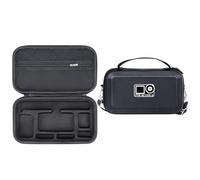 Storage Case for DJI Osmo Action 6 Camera, High Capacity PU Protective Bag with Integrated Lining, Shockproof Carrying Case with Shoulder Strap for Camera Accessories (Black with Pattern)