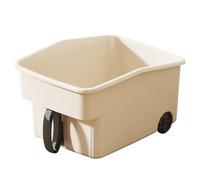 Storage Case with Handle | Deep Cabinets Container Box with Handle,Large Containers with Pulleys for Kitchen Pantry Bedroom Office Garage Laundry Room Apartment