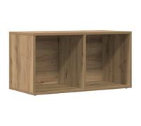 Storage Chest Artisan Oak Wood Material 69.5 x 34 x 36 cm with 2 Compartments Sturdy Back Multifunctional Cabinet for Living Room and Office with Plenty of Storage Space and Protection
