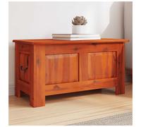 Storage Chest Brown Acacia Wood 70x35x37cm Trunk Coffee Table with Gas Lift Lid