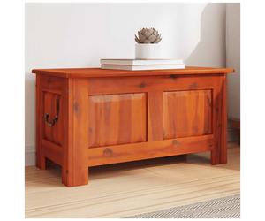 Storage Chest Brown Acacia Wood 70x35x37cm Trunk Coffee Table with Gas Lift Lid