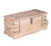 Storage Chest Solid Acacia Wood Light Brown 83x33x37cm Large Trunk Honey Finish