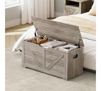 Storage Chest, Storage Bench, Blanket Box, Shoe Storage Bench, Farmhouse, Heather Greige