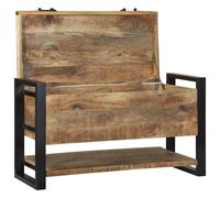 Storage Chests Rough Mango Solid Rough Mango Wood 80 x 35 x 45 cm Berkfield Home Brown One Size