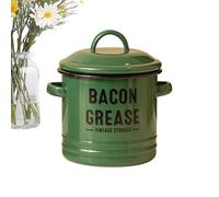 Storage Container for Grease in the Kitchen - Equipped with Spatula and Reusable, Container for Cooking Fat with Strainer | For Baking Roast Meal Preparation Holiday Camping Thanksgiving Remaining