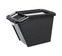 Storage Container Lid Organizer Box QR Code Stackable Functional Black 14 - 70L