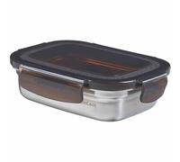Storage Container Stainless Steel 320 Ml With Black Lid Storage Box Kitchen Food